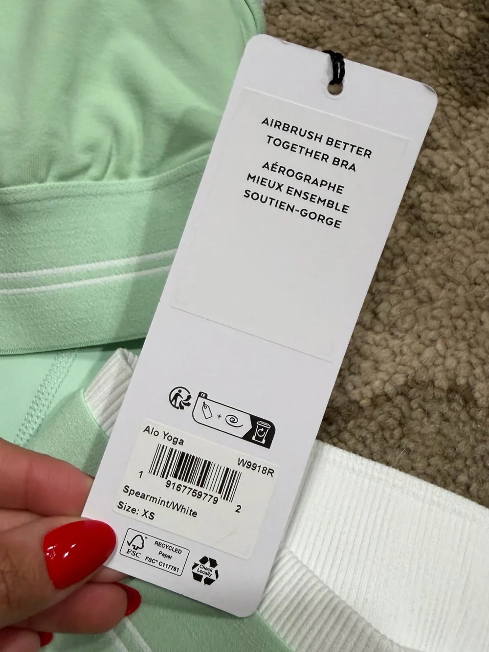 Alo Yoga | SET! NWT! Better Together Leggings & Bra In Spearmint XS